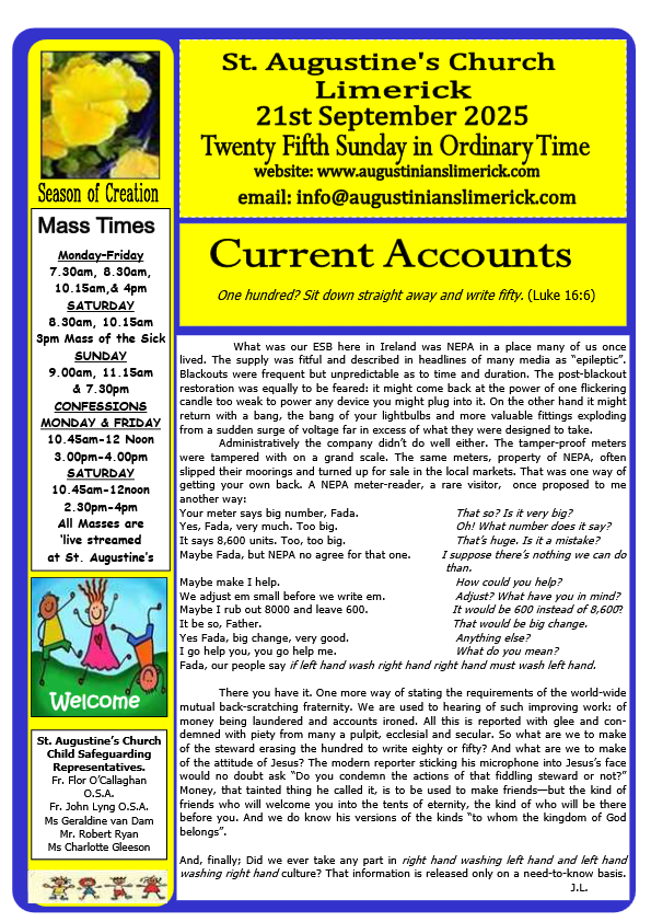 09 21 2025 bulletin augustinians limerick thumbnail