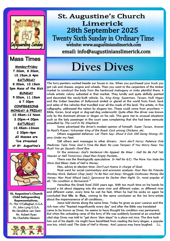 09 28 2025 bulletin augustinians limerick thumbnail