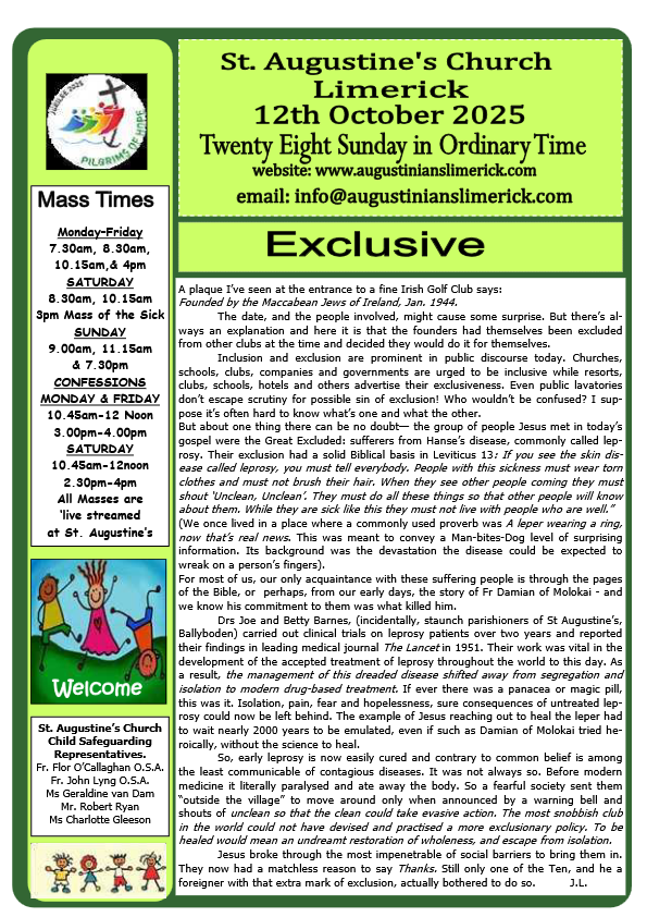 10 12 2025 bulletin augustinians limerick thumbnail