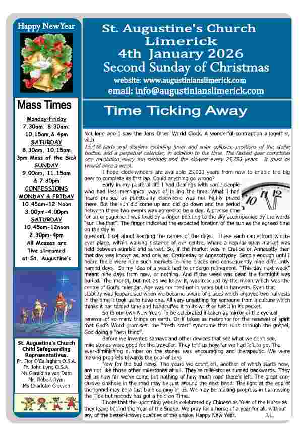 01 04 2026 Bulletin Augustinians Limerick Cover