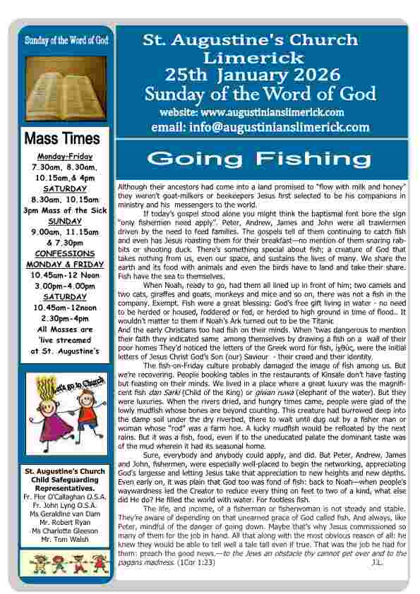 01 25 2026 Bulletin Augustinians Limerick Cover