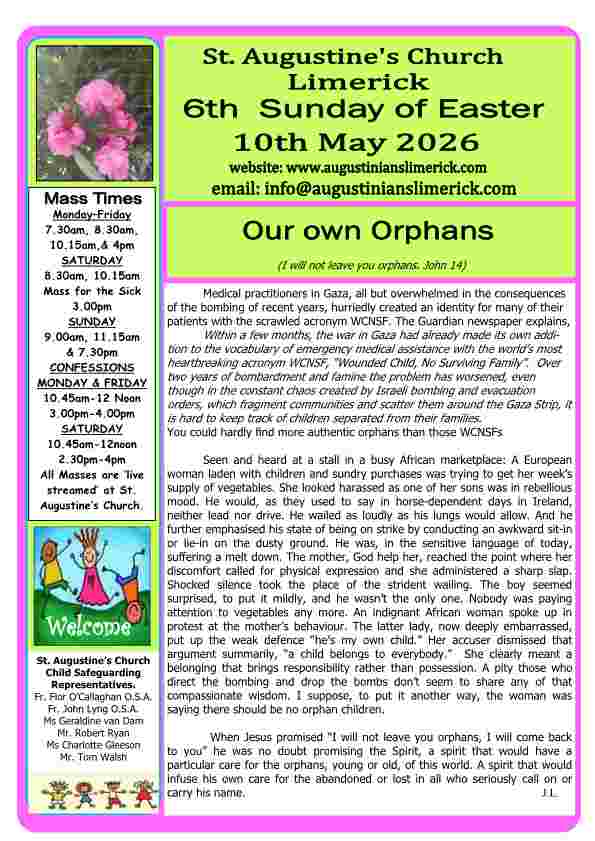 05 10 2026 Bulletin Augustinians Limerick cover