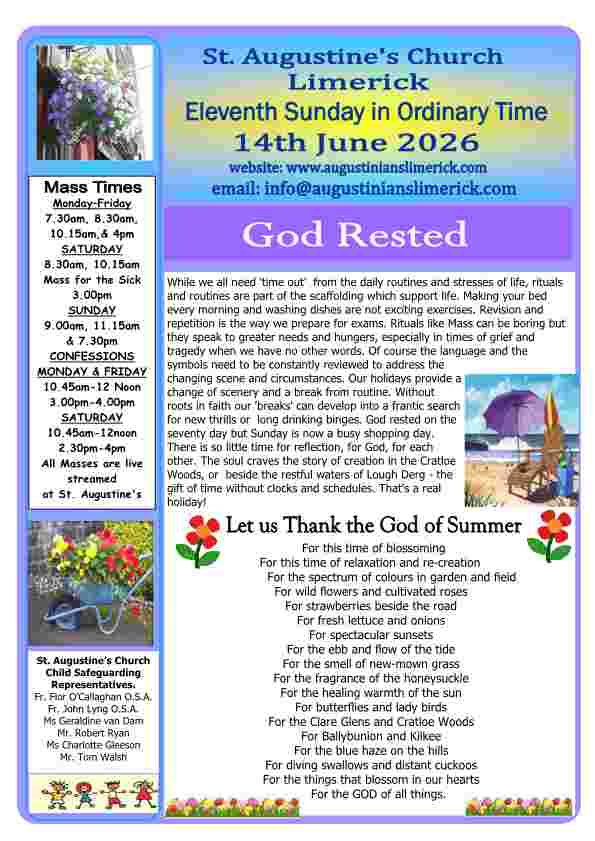 06 14 2026 Bulletin Augustinians Limerick Cover