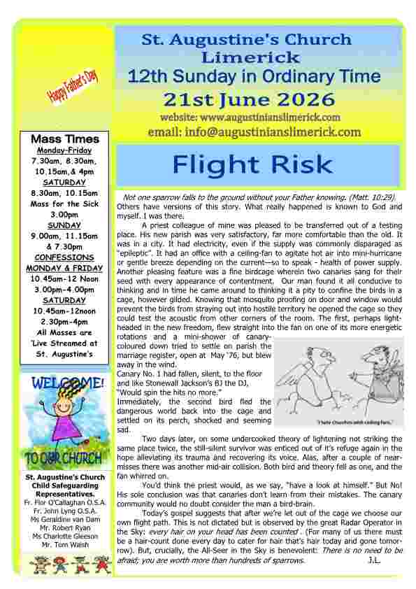 06 21 2026 Bulletin Augustinians Limerick Cover